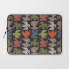 Midcentury Bird Grid (Charcoal) Laptop Sleeve Gallery Image 1