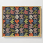 Midcentury Bird Grid (Charcoal) Serving Tray Gallery Image 1