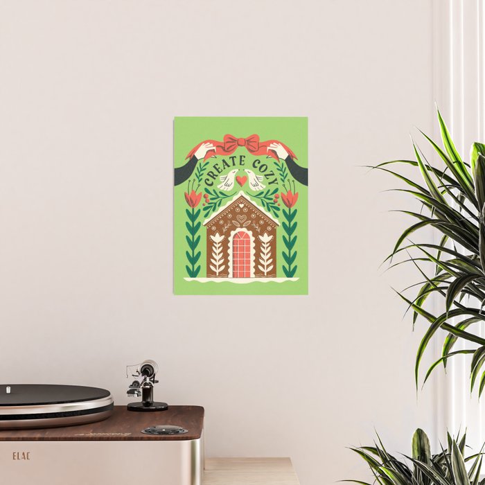 Create Cozy Festive Gingerbread House Poster Gallery Image 2