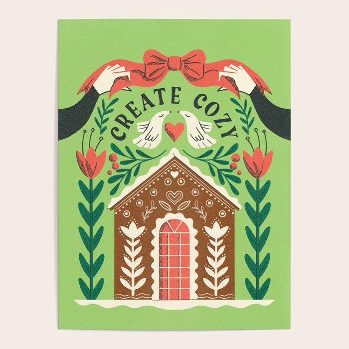Create Cozy Festive Gingerbread House Poster Gallery Image 4