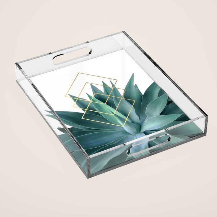 Agave geometrics Acrylic Tray Gallery Image 1