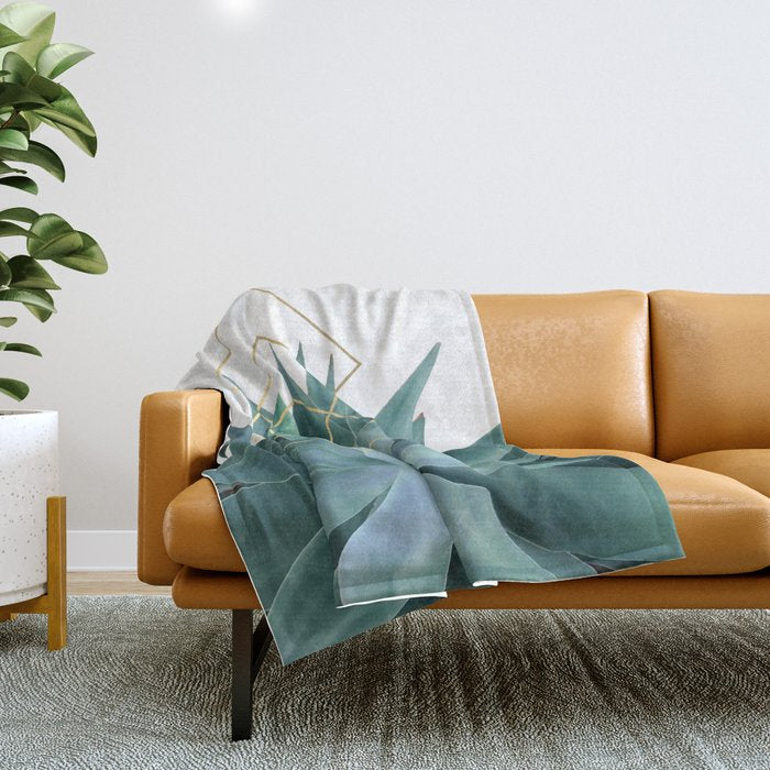 Agave geometrics Throw Blanket Gallery Image 1
