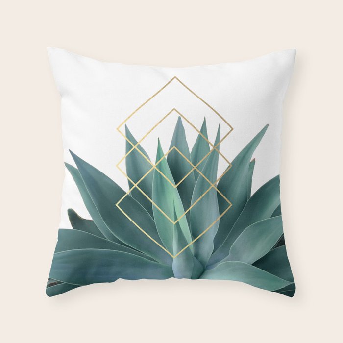 Agave geometrics Throw Pillow Gallery Image 6