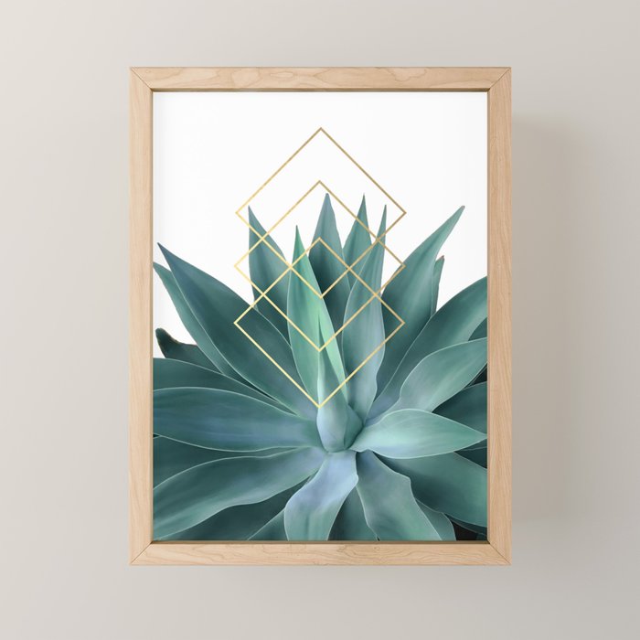 Agave geometrics Mini Art Print Gallery Image 1