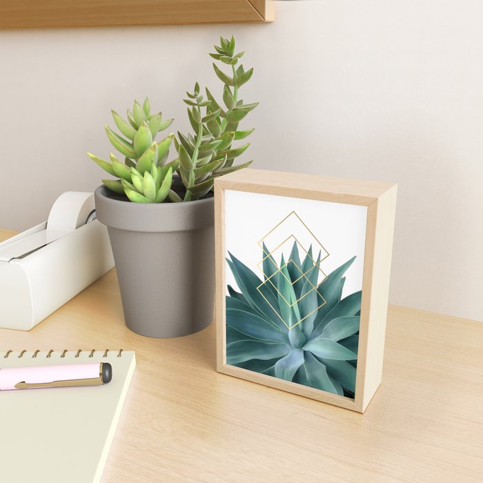 Agave geometrics Mini Art Print Gallery Image 2