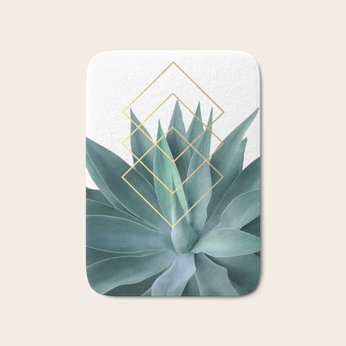 Agave geometrics Bath Mat Gallery Image 1