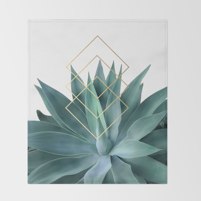 Agave geometrics Throw Blanket Gallery Image 2