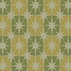 Mid Century Modern Atomic Stars Retro Checkered Starburst Pattern in Vintage Olive Green Tones Coffee Mug Gallery Image 2