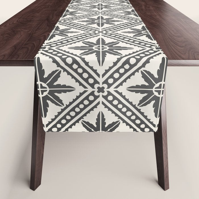 TAZA STAR TILE GREY Table Runner Gallery Image 1
