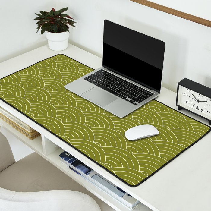 Waves (Matcha) Desk Mat Gallery Image 2
