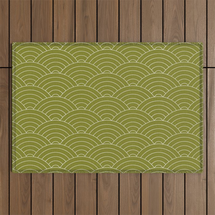 Waves (Matcha) Outdoor Rug Gallery Image 1