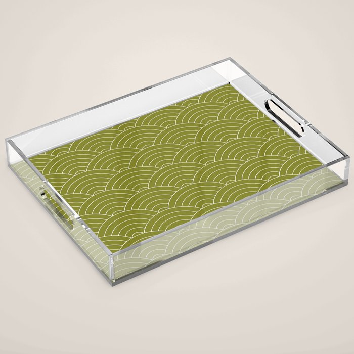 Waves (Matcha) Acrylic Tray Gallery Image 1