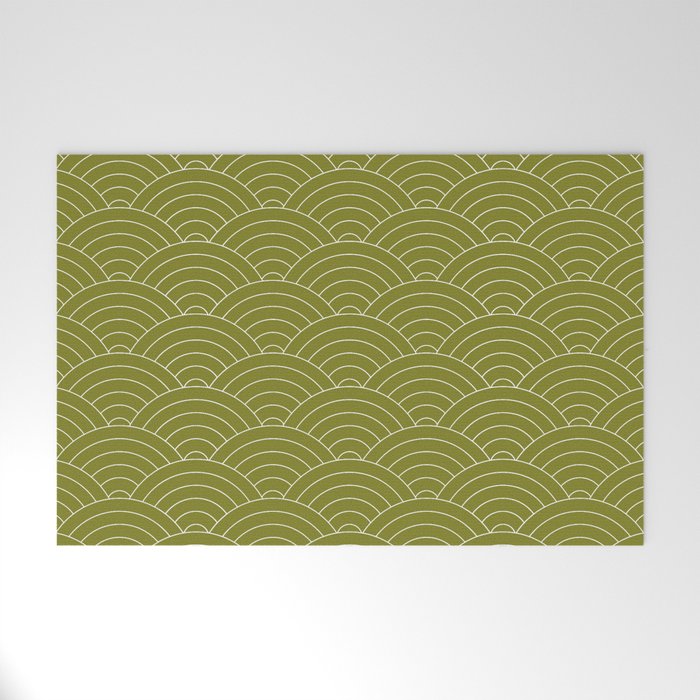 Waves (Matcha) Welcome Mat Gallery Image 1