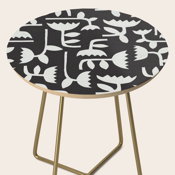 Linocut Tulip Pattern #4 Side Table Gallery Image 2