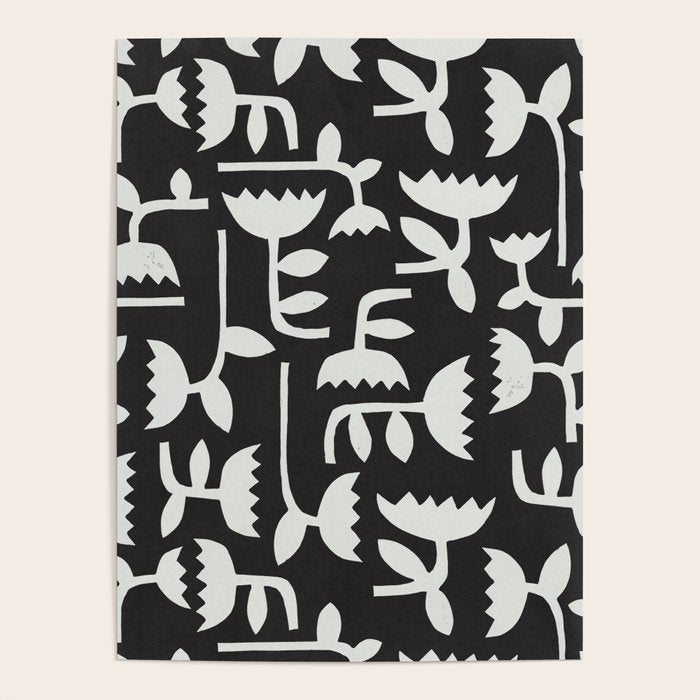 Linocut Tulip Pattern #4 Poster Gallery Image 4