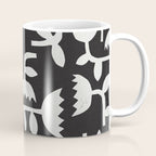 Linocut Tulip Pattern #4 Coffee Mug Gallery Image 1