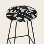 Linocut Tulip Pattern #4 Stool Gallery Image 2