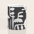 Linocut Tulip Pattern #4 Coffee Mug Gallery Image 4