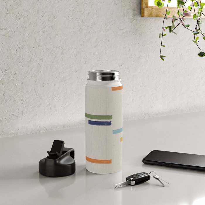 Simple Paper Modernist Art No.1 Water Bottle Gallery Image 4