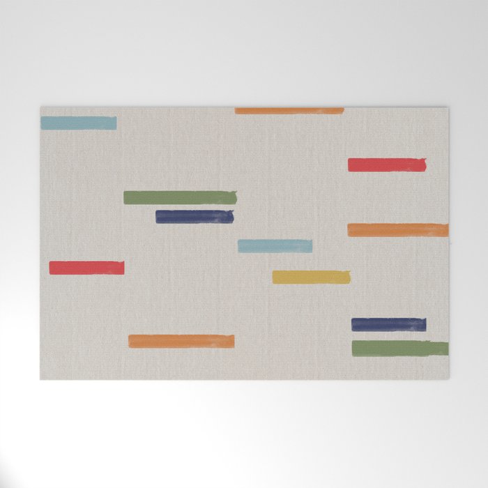 Simple Paper Modernist Art No.1 Welcome Mat Gallery Image 1