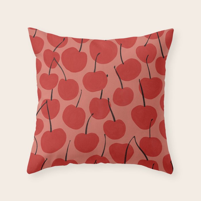 JAR OF CHERRIES Throw Pillow Gallery Image 6