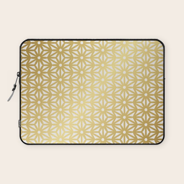 Asanoha Pattern - Gold Laptop Sleeve Gallery Image 1