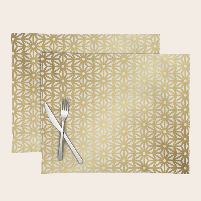 Asanoha Pattern - Gold Placemat Gallery Image 1