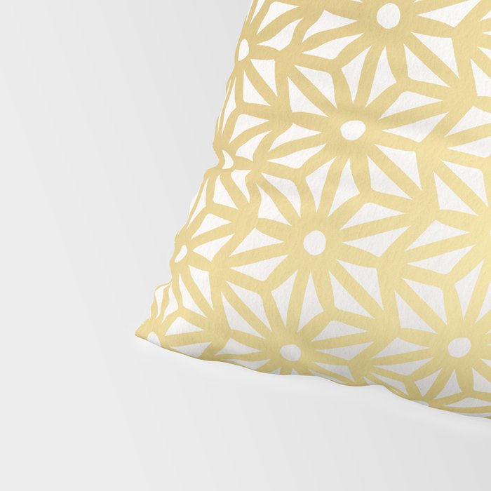 Asanoha Pattern - Gold Pillow Sham Gallery Image 4