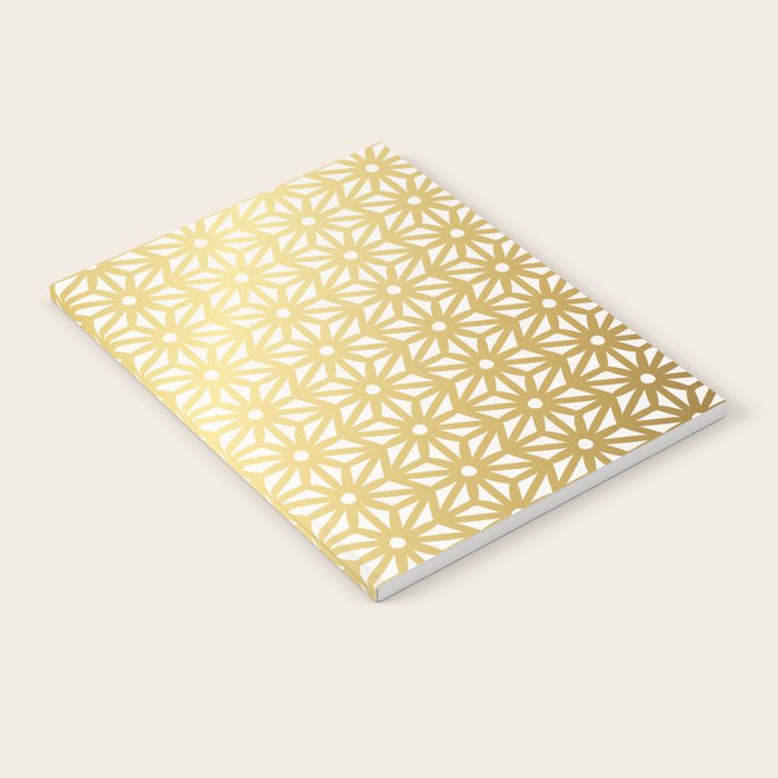 Asanoha Pattern - Gold Notebook Gallery Image 1