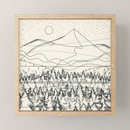Minimal Line Mountain Beauty III Mini Art Print Gallery Image 1