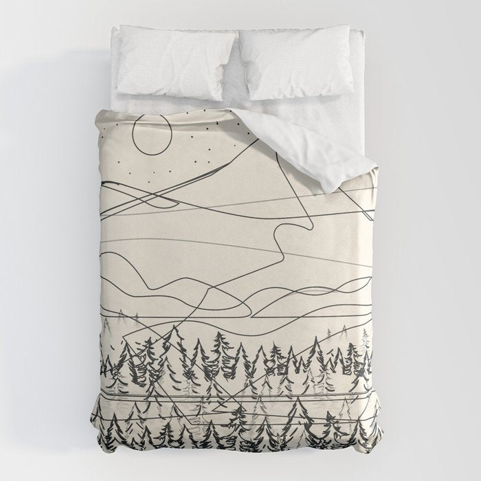 Minimal Line Mountain Beauty III Duvet Cover Gallery Image 6