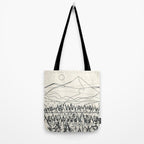 Minimal Line Mountain Beauty III Tote Bag Gallery Image 2
