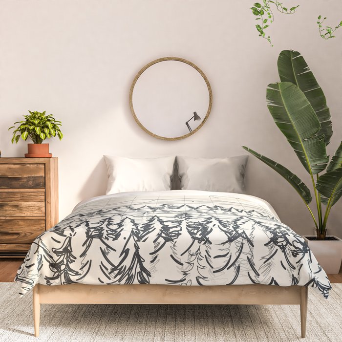 Minimal Line Mountain Beauty III Comforter Gallery Image 3