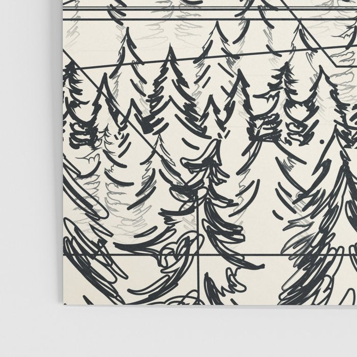 Minimal Line Mountain Beauty III Poster Gallery Image 3