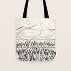 Minimal Line Mountain Beauty III Tote Bag Gallery Image 1