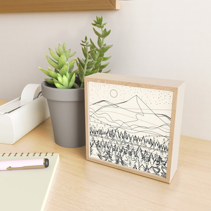 Minimal Line Mountain Beauty III Mini Art Print Gallery Image 2