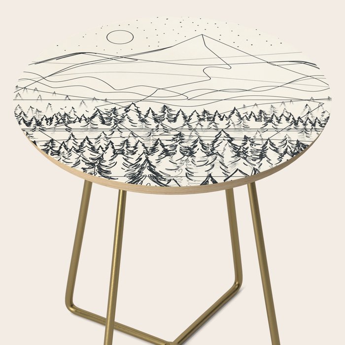 Minimal Line Mountain Beauty III Side Table Gallery Image 2