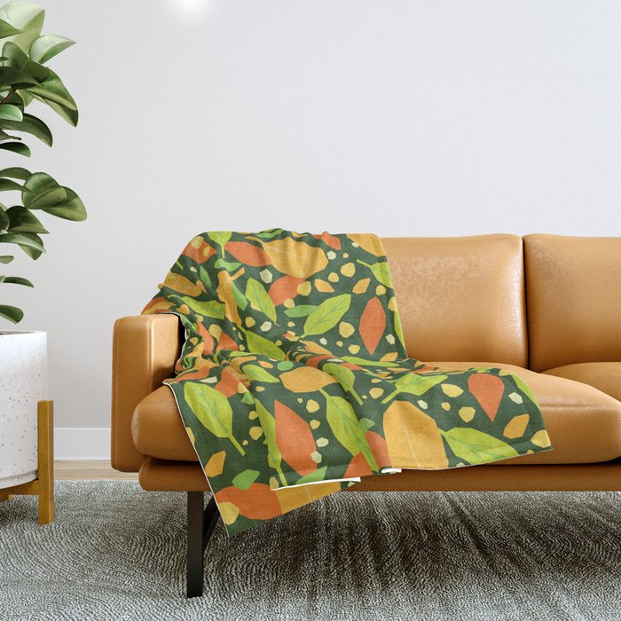 Foliage pattern Throw Blanket Gallery Image 1