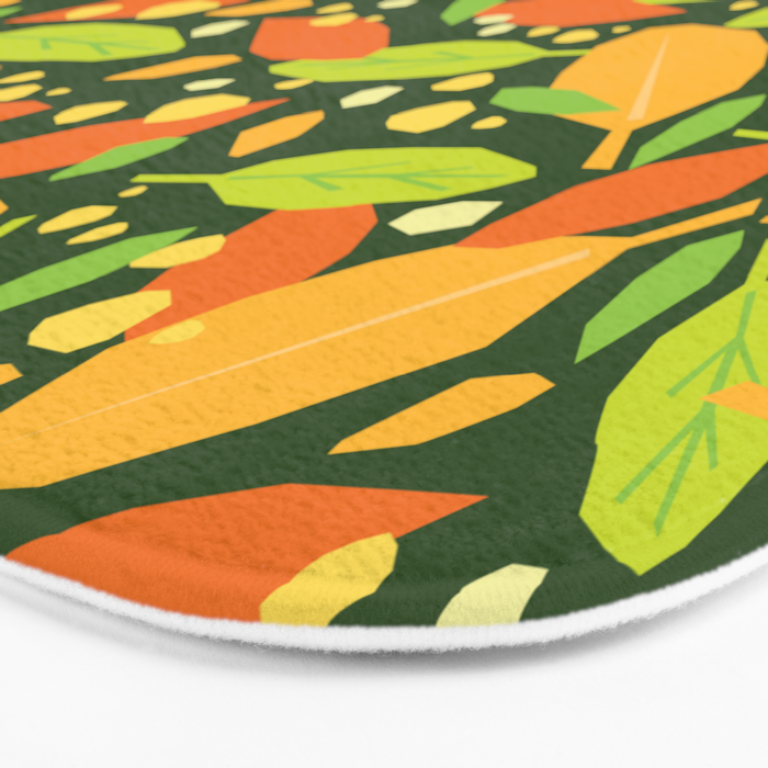 Foliage pattern Bath Mat Gallery Image 3