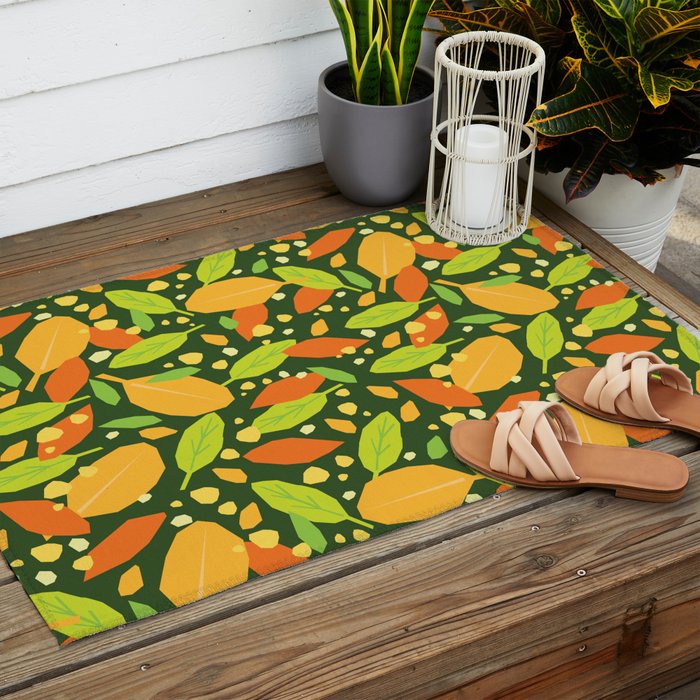 Foliage pattern Outdoor Rug Gallery Image 2