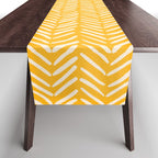 Arrow Lines Pattern in Mustard Yellow shades 1 Table Runner Gallery Image 1