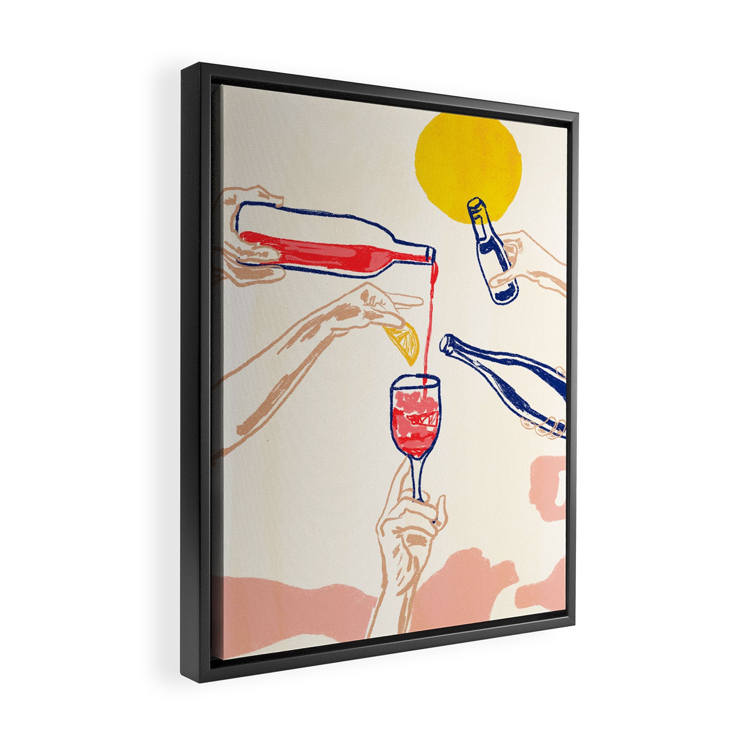 Sunset Cheers Framed Canvas Print Gallery Image 2