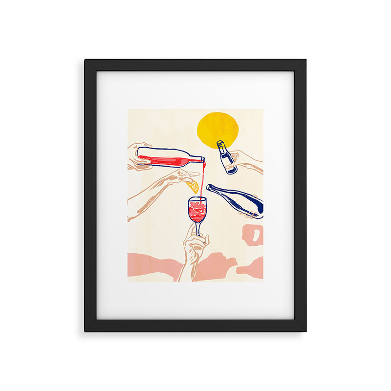 Sunset Cheers Framed Art Print