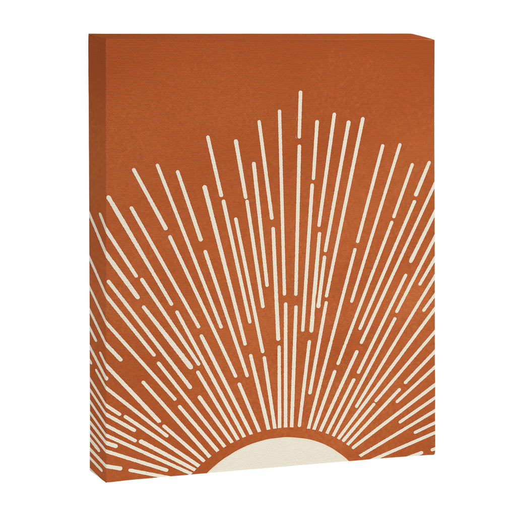 Terracota Minimalist Sun Canvas Print Gallery Image 8