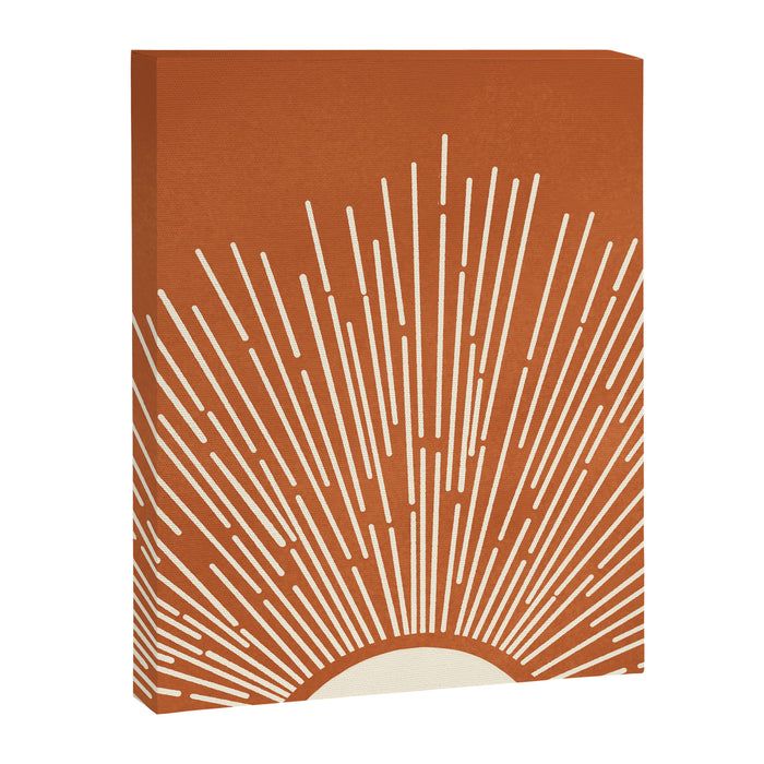 Terracota Minimalist Sun Canvas Print Gallery Image 1