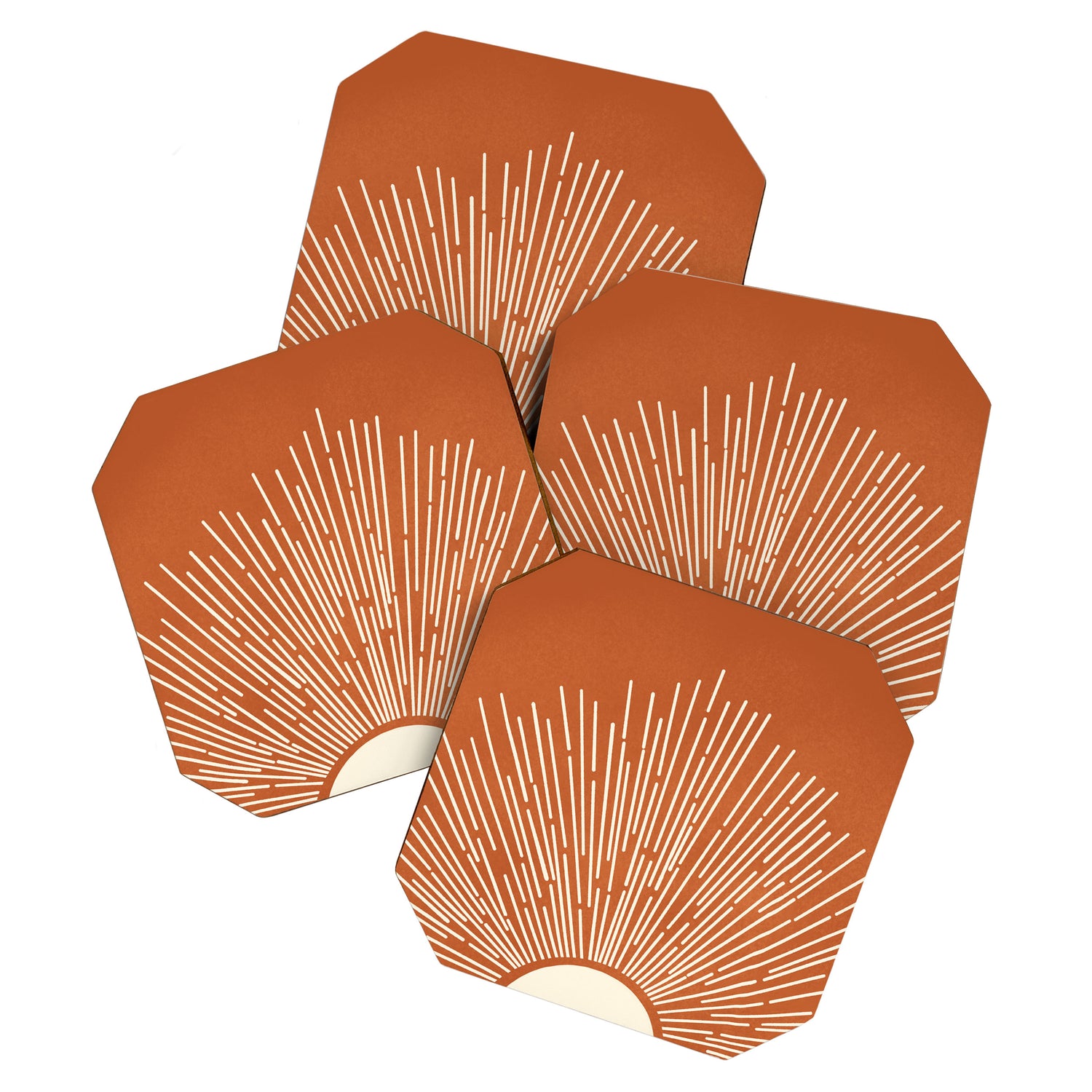 Terracota Minimalist Sun Coaster Gallery Image 1
