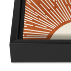 Terracota Minimalist Sun Framed Canvas Print Gallery Image 3