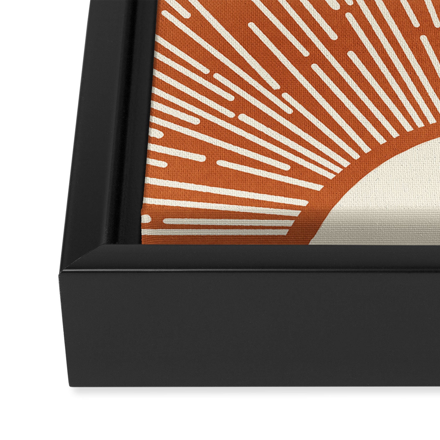 Terracota Minimalist Sun Framed Canvas Print Gallery Image 3