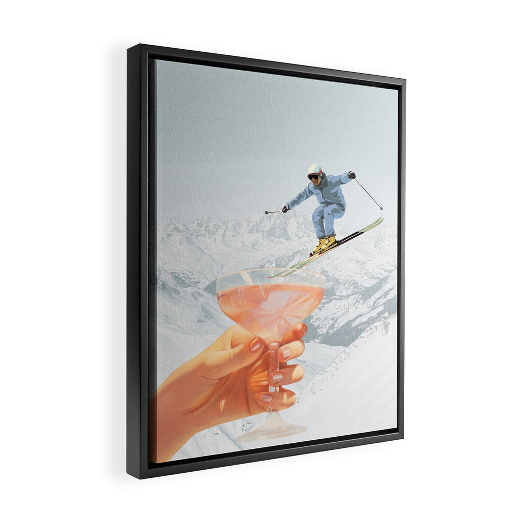 Apres Ski Cocktail Collage Winter Edition Framed Canvas Print Gallery Image 2