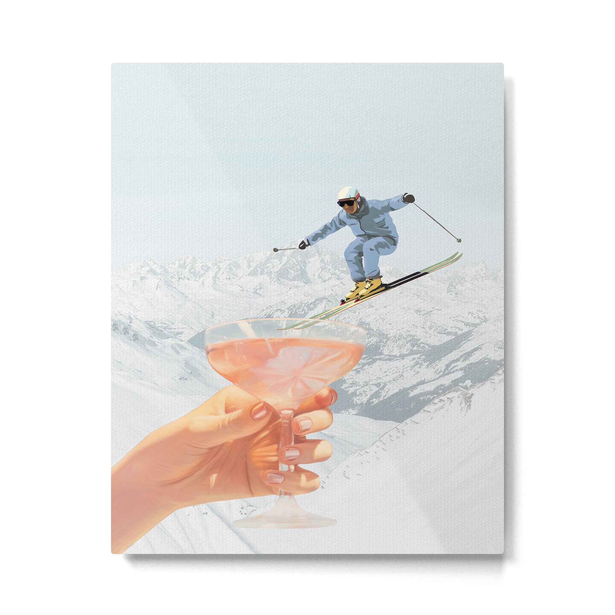 Apres Ski Cocktail Collage Winter Edition Metal Print Gallery Image 4